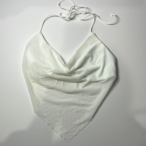 White mesh Crop Top, Size Small